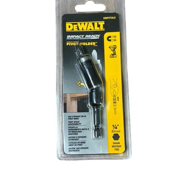 Dewalt Power Tool Impact Bit Holder Pivoting Metal Home Garage Magnetic - Picture 1 of 9